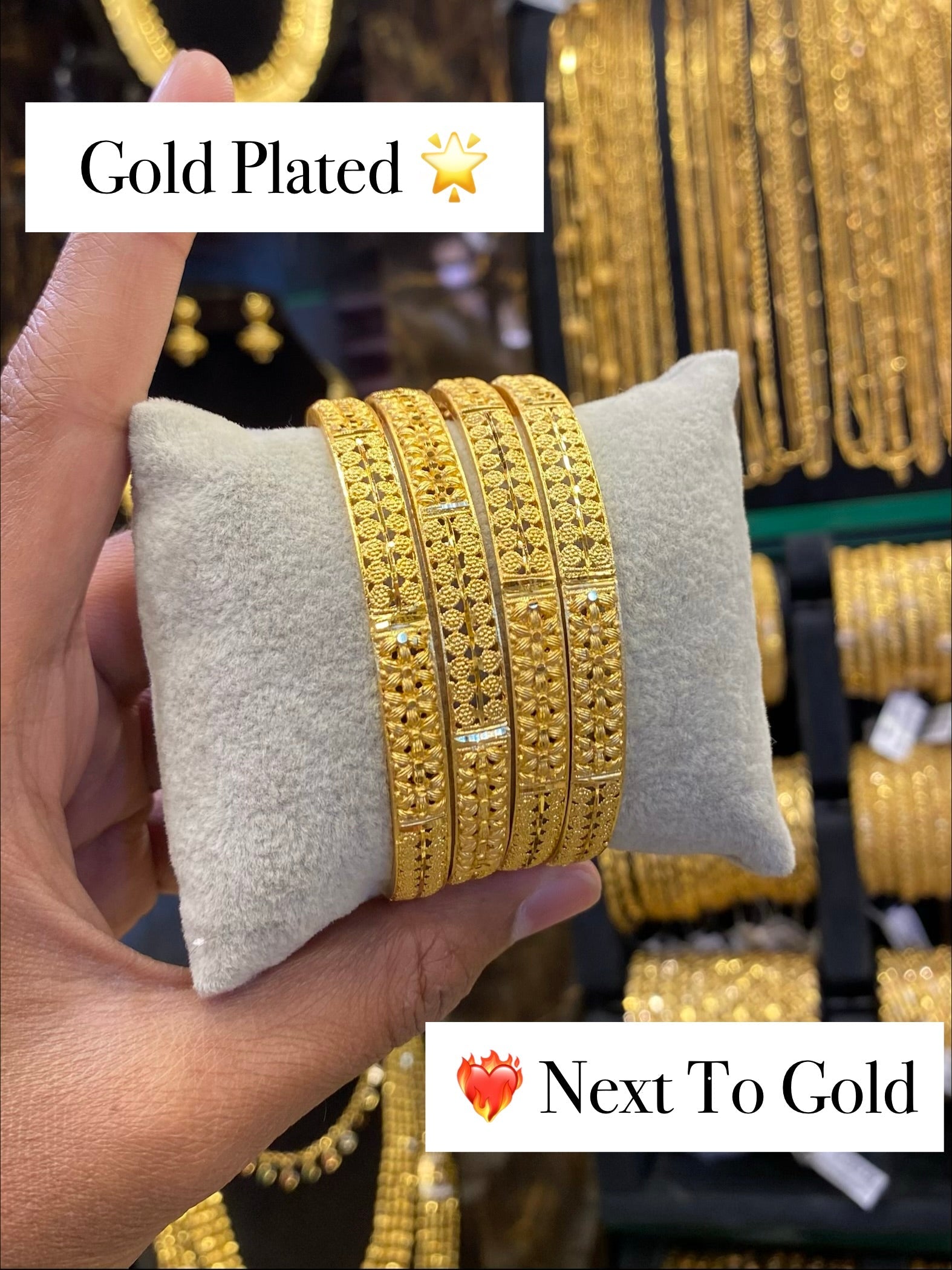 Gold Plated Bangle - FAA FASHION