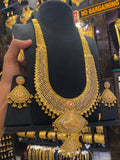 Calcutta Style Heavy Bridal Set Tri Mix - Gold Plated