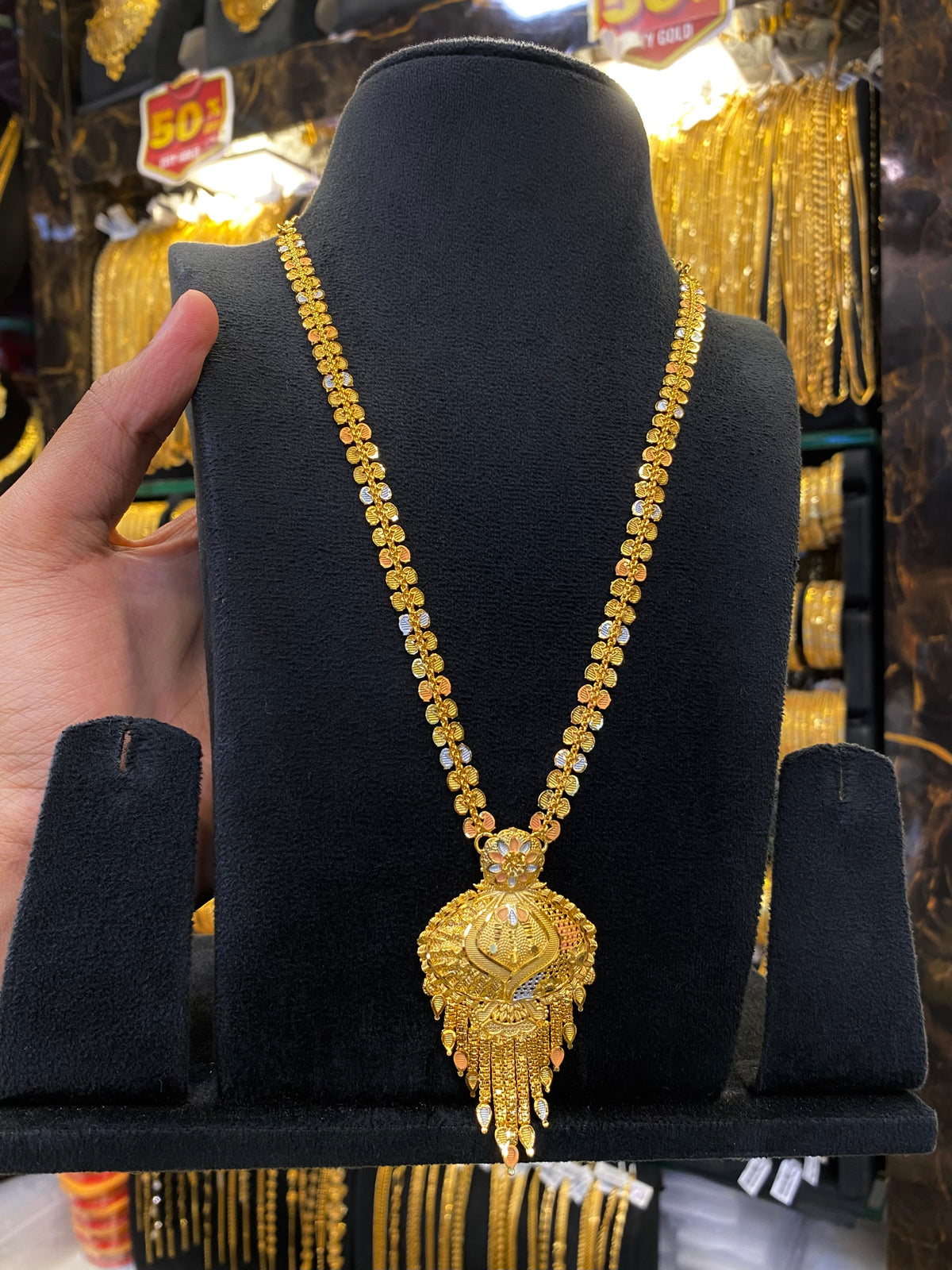 Indian Style Middle Set Tri Mix - Gold Plated