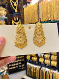 Gold Plated Full Gold Earring - Medium Size