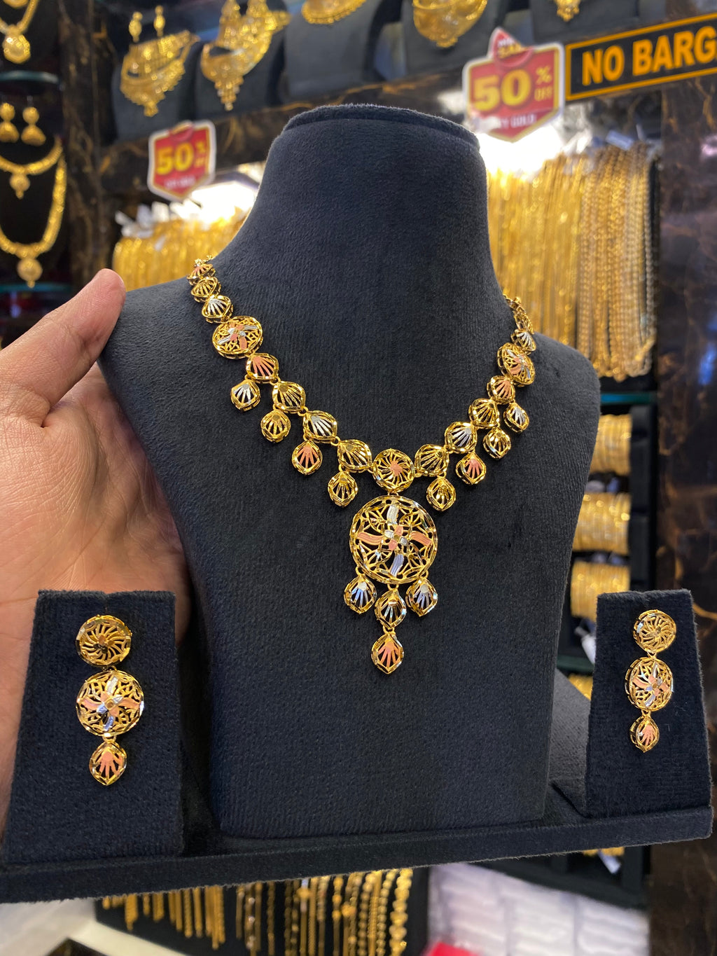 Turkish neck set - Tri colour
