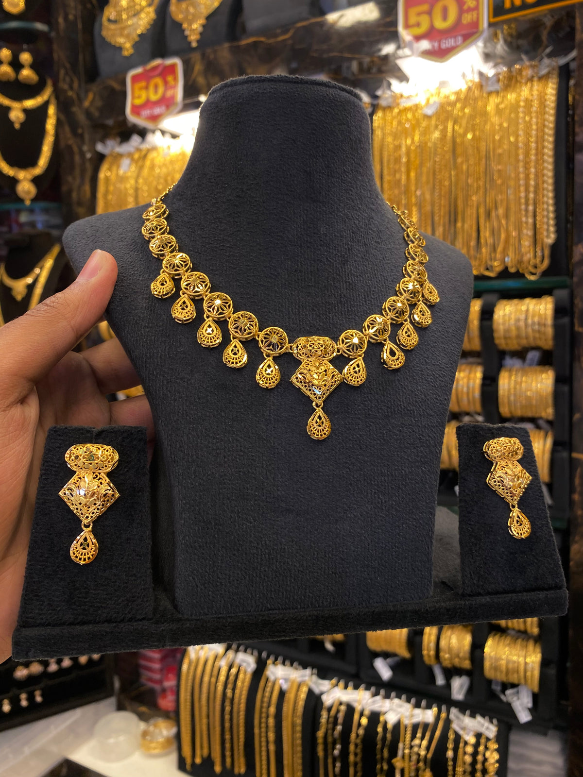 Turkish style neck set - Gold plated