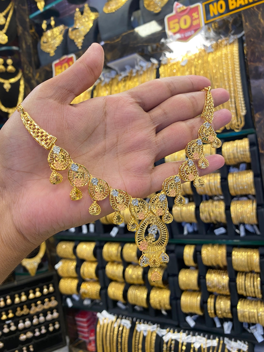Turkish neck set - Tri colour