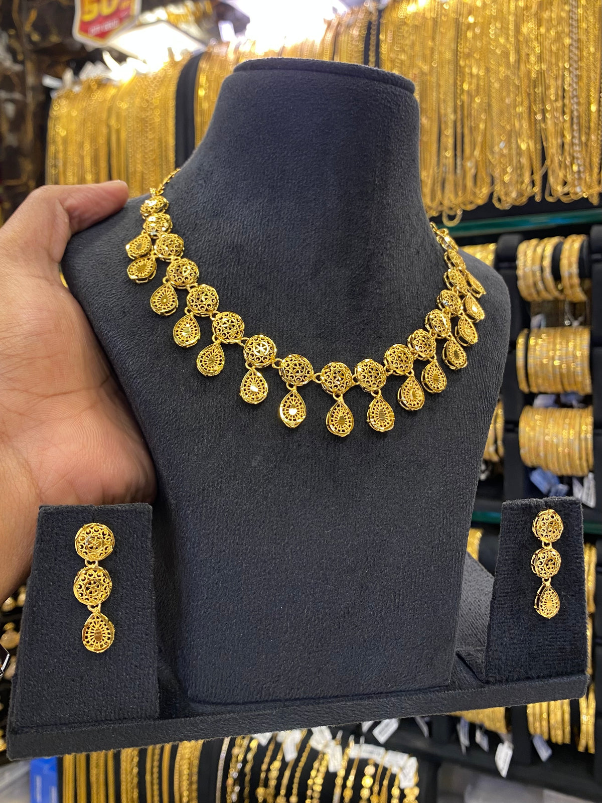 Turkish Style Neck Set - Gold Plated