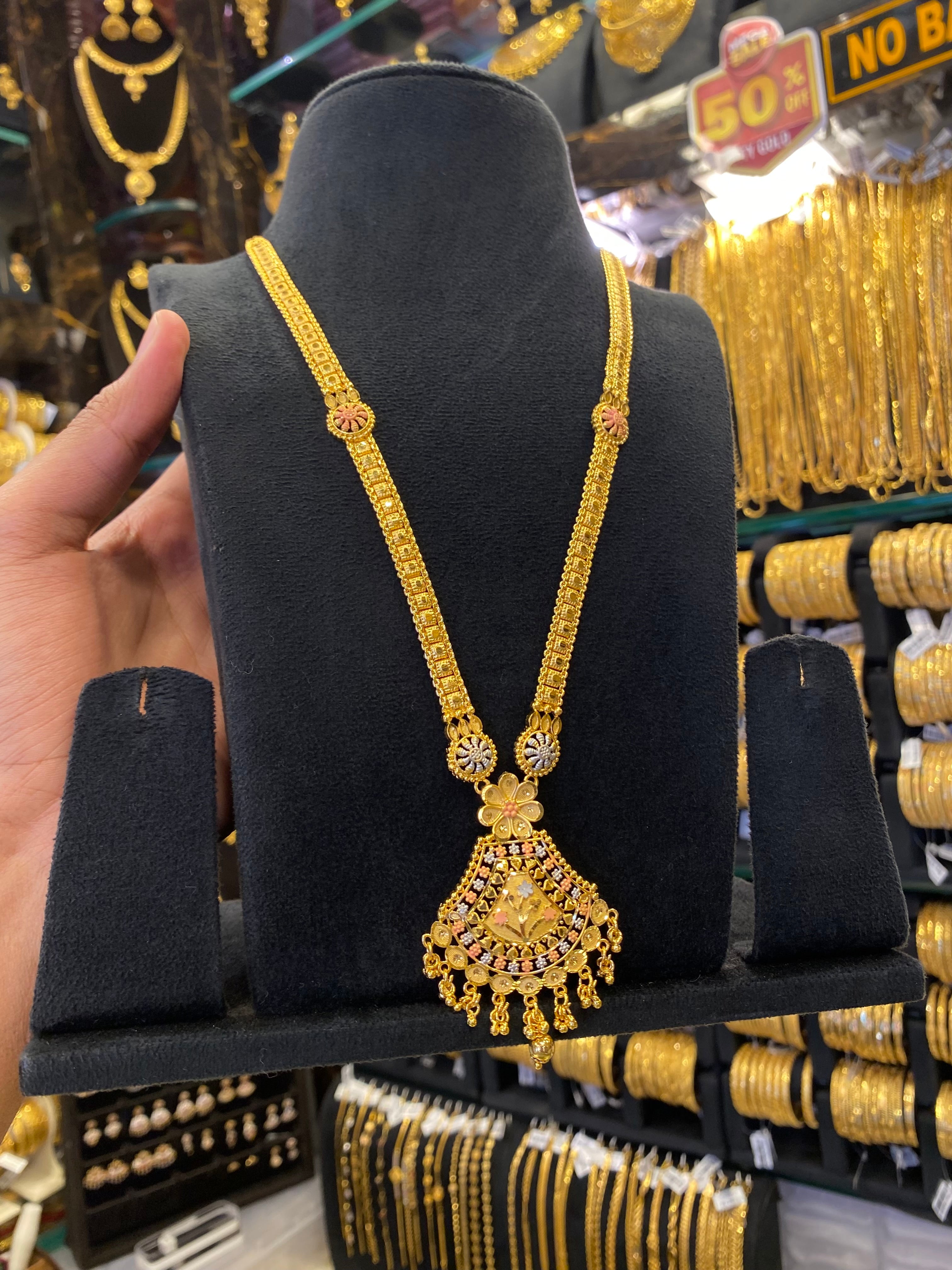 Indian Style Long Set Tri Mix - Gold Plated