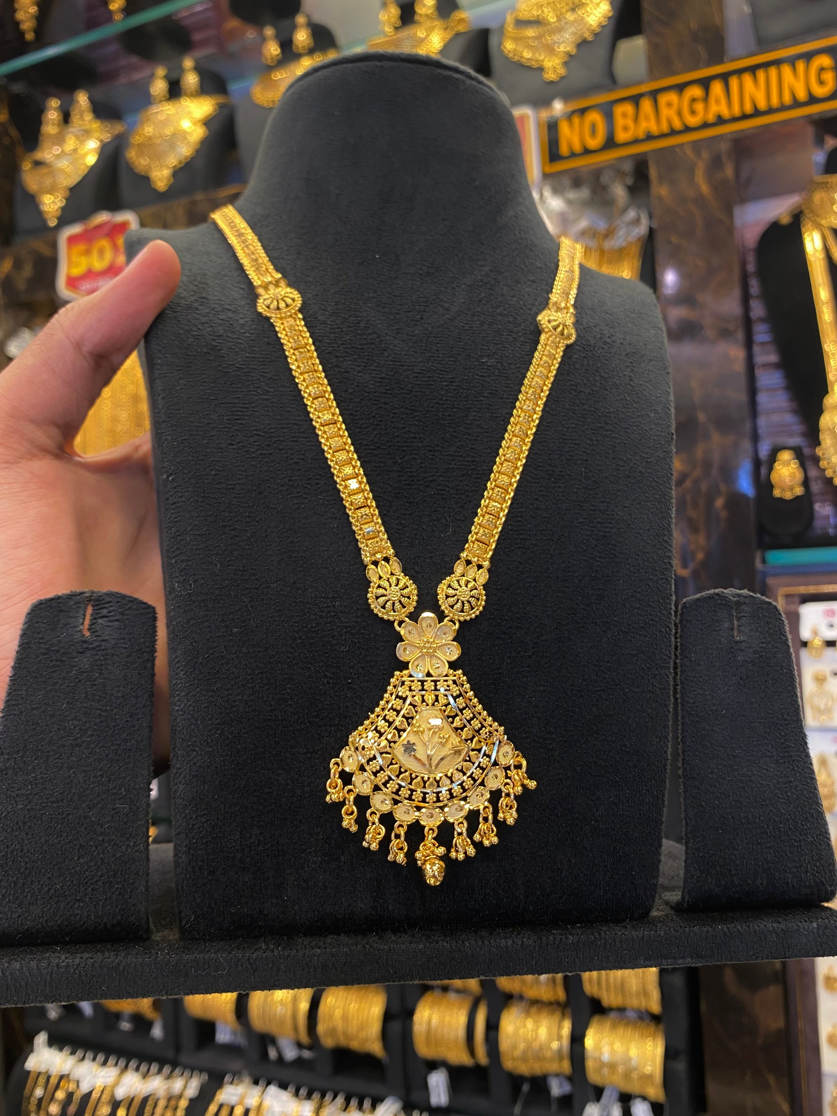 Indian Style Long Set Full Gold - Gold Plated