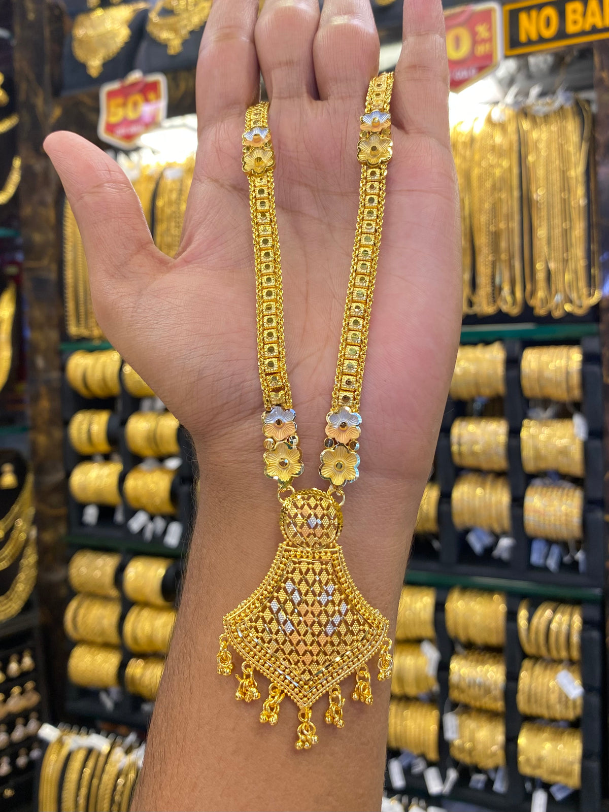 Indian Style Long Set  Tri Mix - Gold Plated