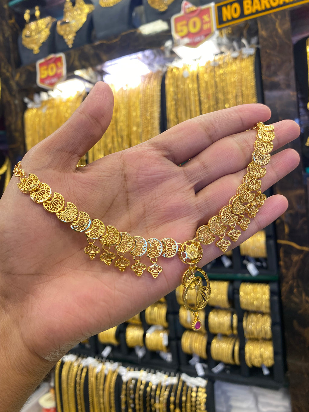 Turkish style neck set - Gold plated