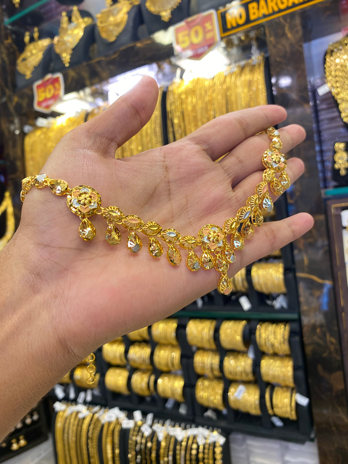 Turkish Style Neck Set Tri Mix - Gold Plated