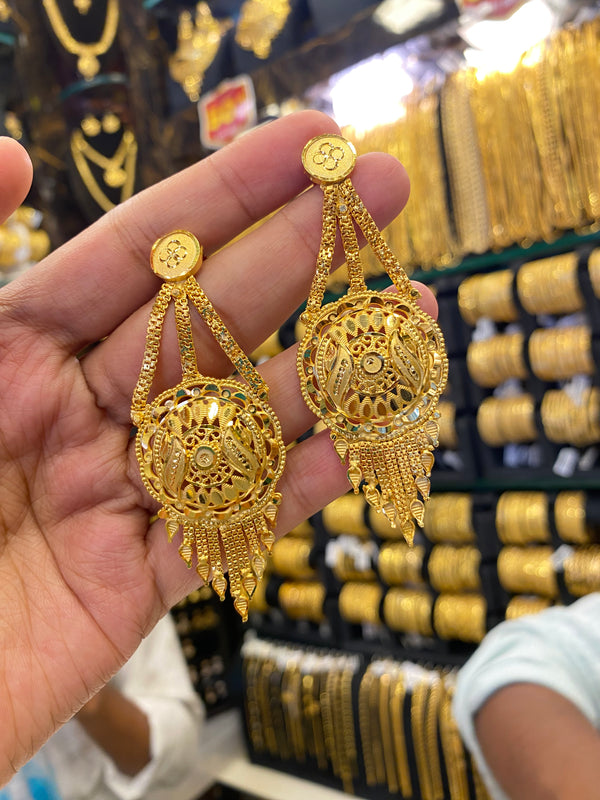 Calcutta Style Earrings - Gold Plated