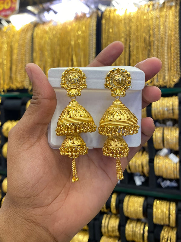 Gold plated Jhumka Ear ring - Long