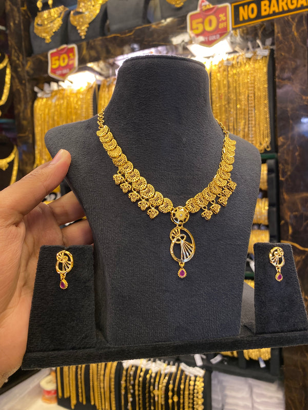 Turkish style neck set - Gold plated