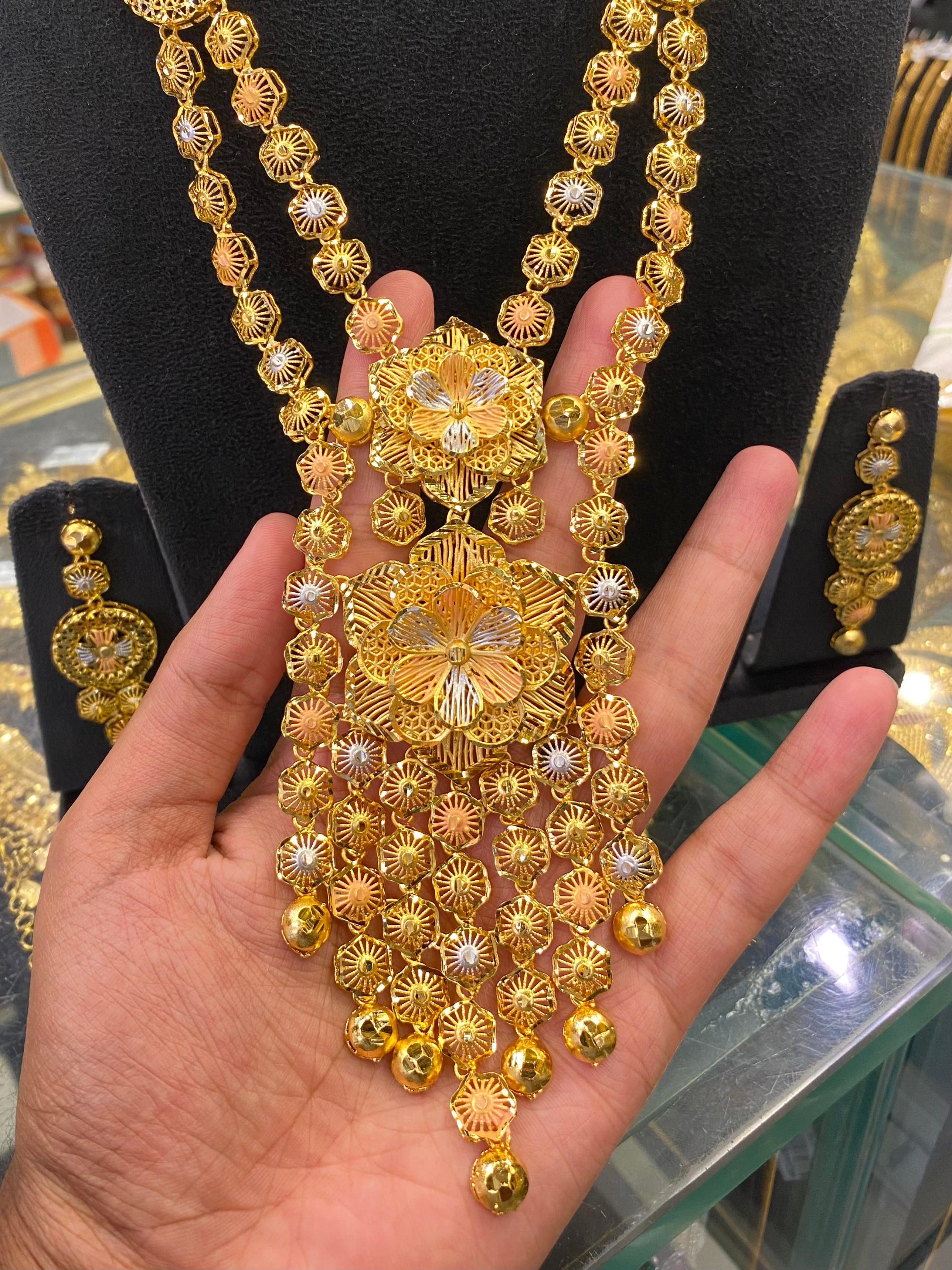 Turkish Style Long Tri Mix - Gold Plated