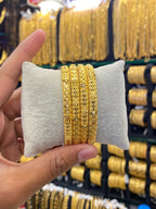Gold Plated Bangle 4Pcs Full Gold