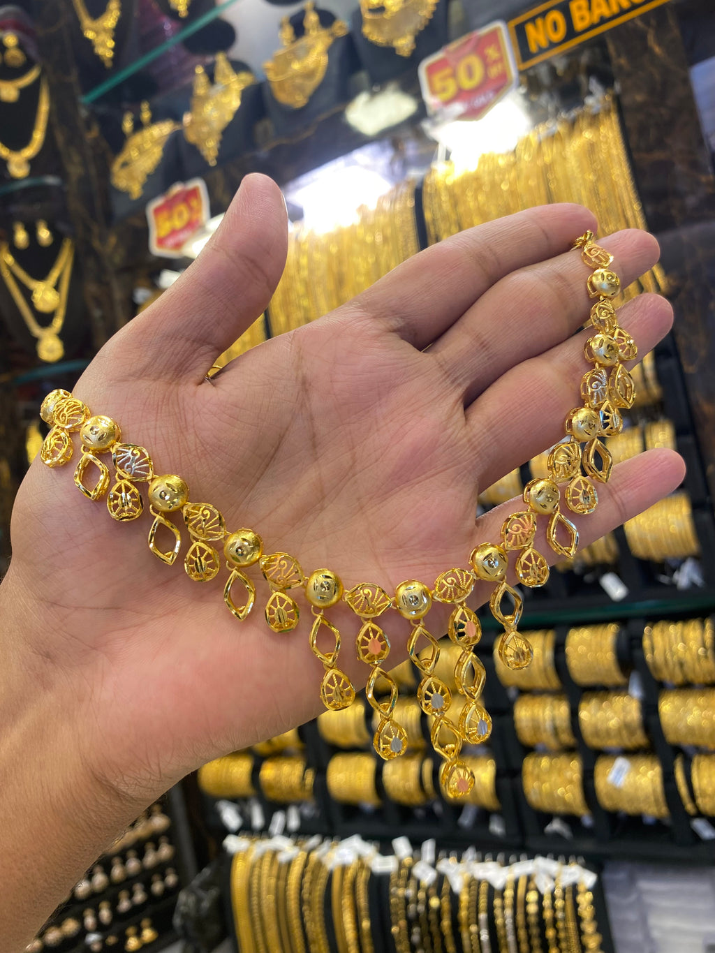 Turkish Style Neck Set Tri Mix- Gold Plated