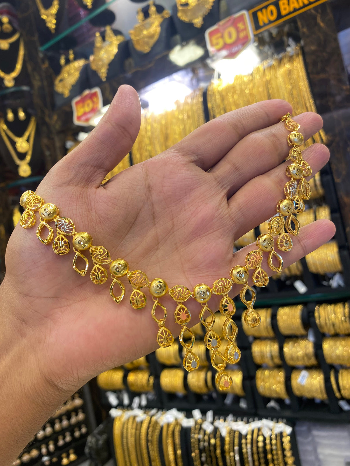 Turkish Style Neck Set Tri Mix- Gold Plated