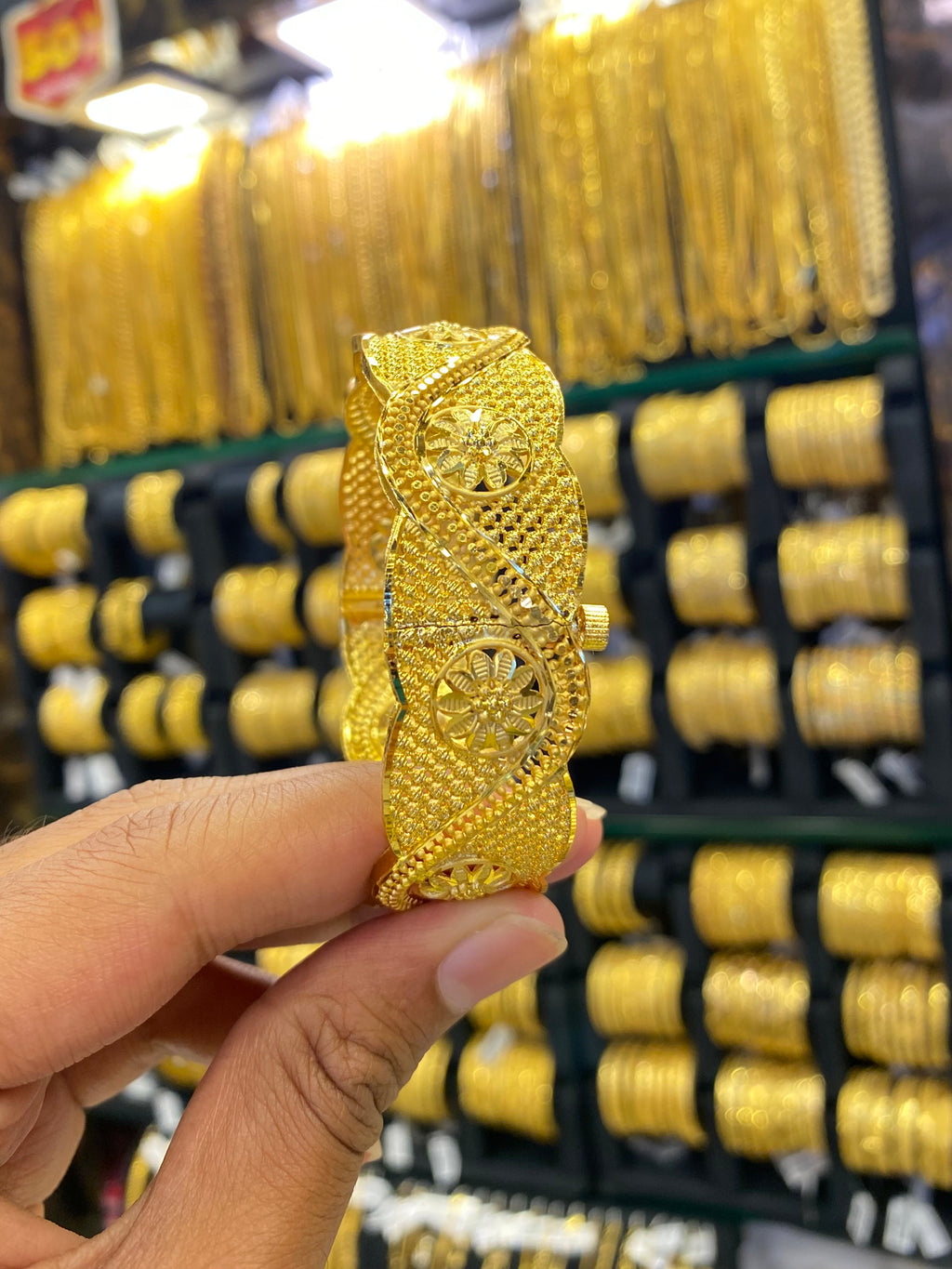 Gold Plated Kada Bangle Screw Type 1Pcs
