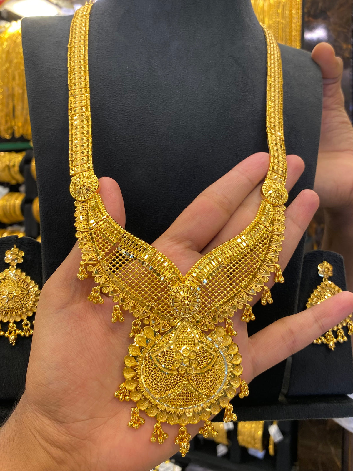 Calcutta Style Long Set Full Gold Plated