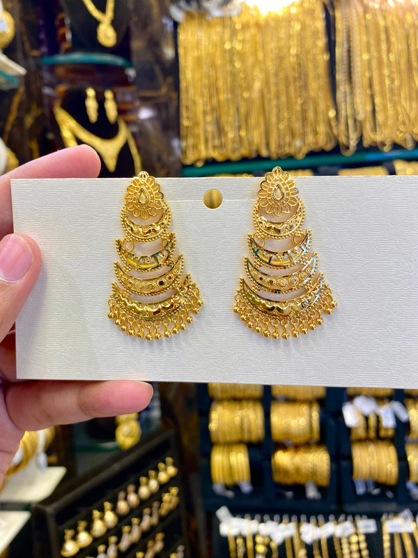 Gold Plated Earring Full Gold Medium Size