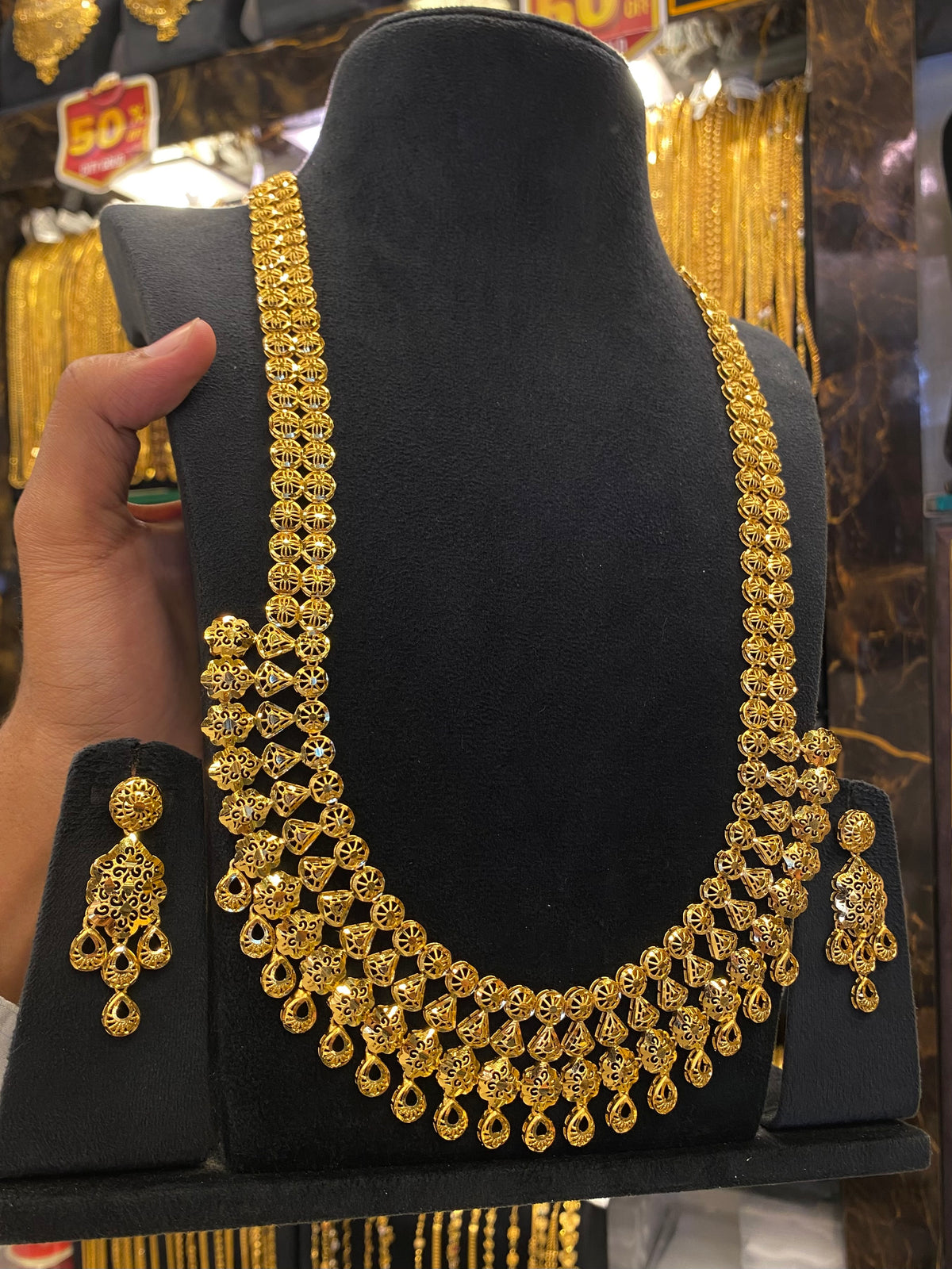 Turkish Style Long Set Full Gold - Gold Plated