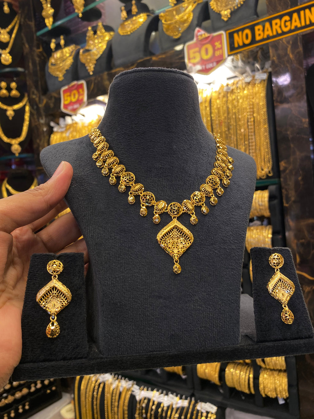 Turkish style neck set - Gold plated