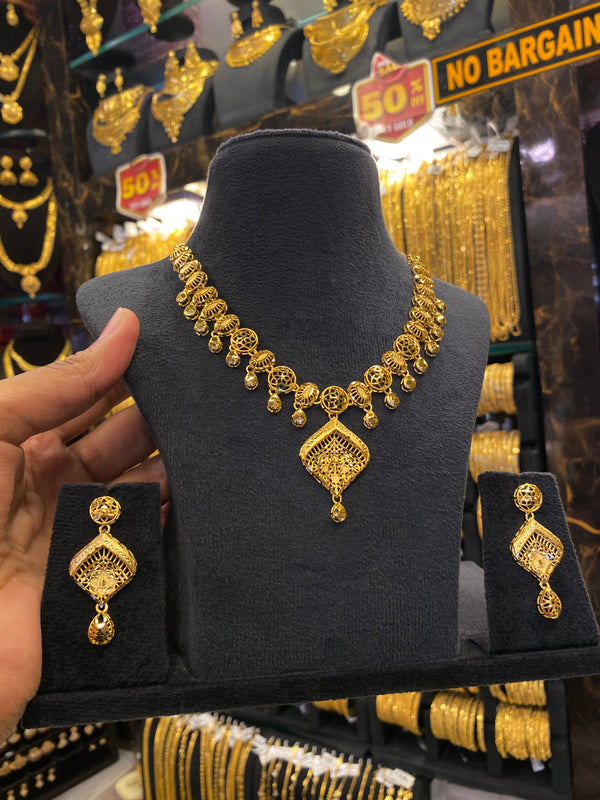 Turkish style neck set - Gold plated