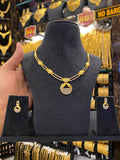 Statement Neck Set Cz Stone - Gold Plated
