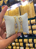 Arabic Style Bangle 2Pcs - Rodhium Plated