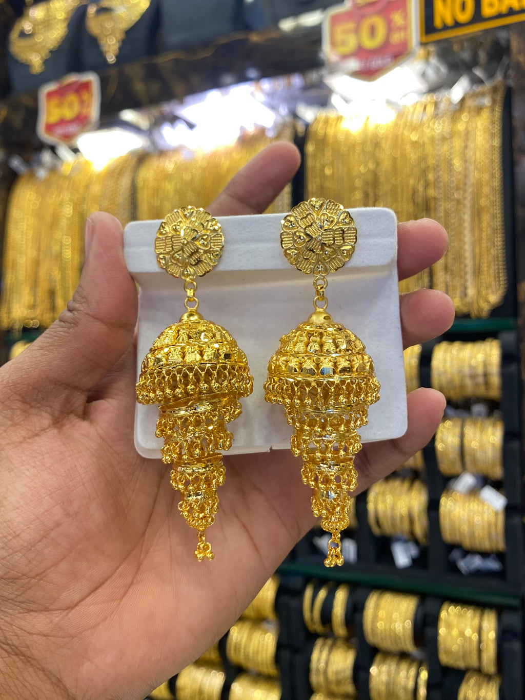 Jhumka Earring Gold plated - 5 layer