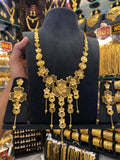 Turkish Style Long Flowral - Gold Plated