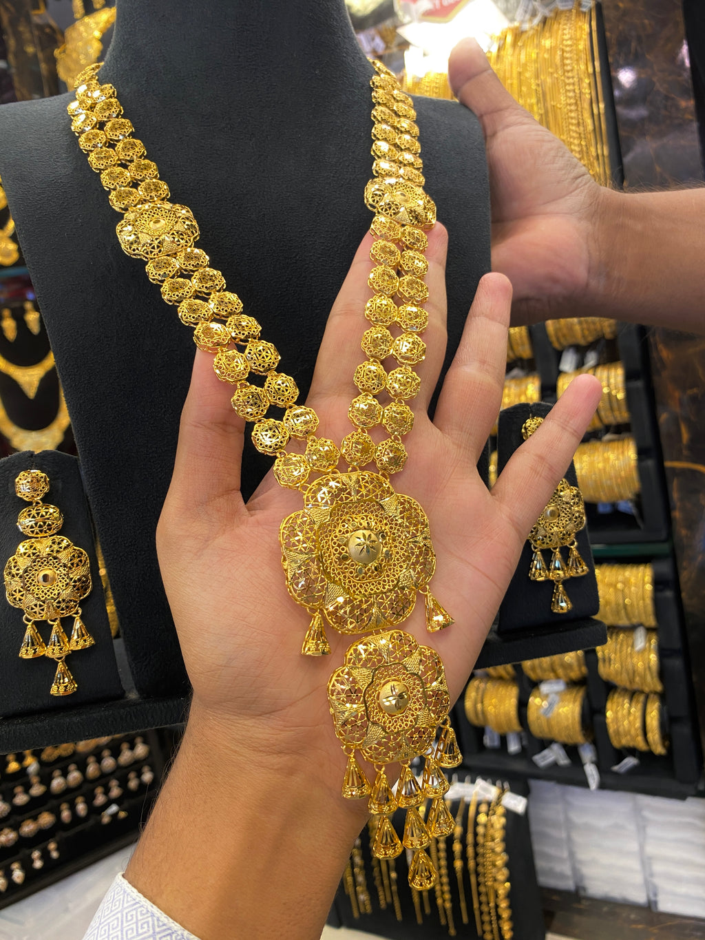 Turkish Style Long Set Full Gold - Gold Plated