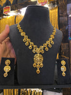 Turkish Style Neck Set Full Gold - Gold Plated