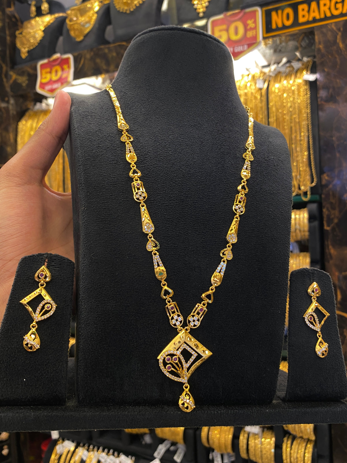 Statement Sleek Long Set - Gold Plated