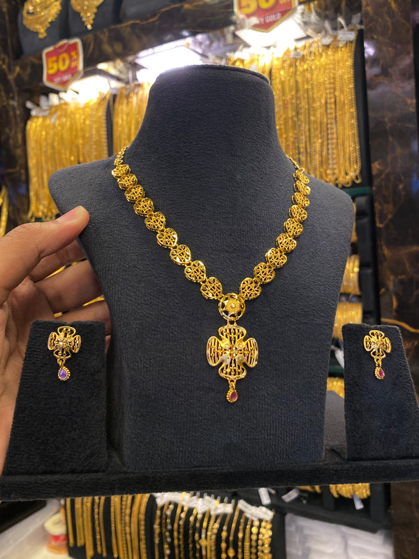 Turkish style neck set - Gold plated