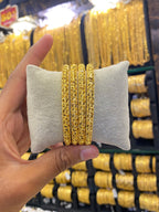 Gold Plated Bangle 4Pcs Full Gold