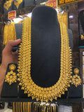 18k Plated Honey Comb Design Calcutta Style Heavy Bridal Set