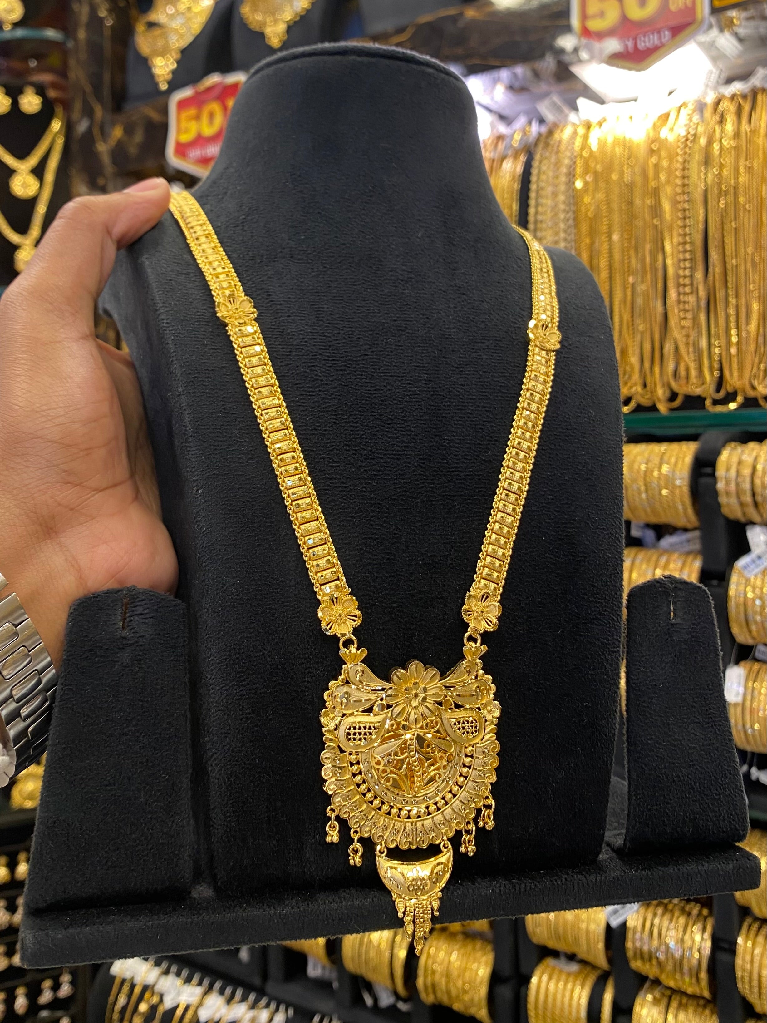 Indian Style Long Set - Gold Plated