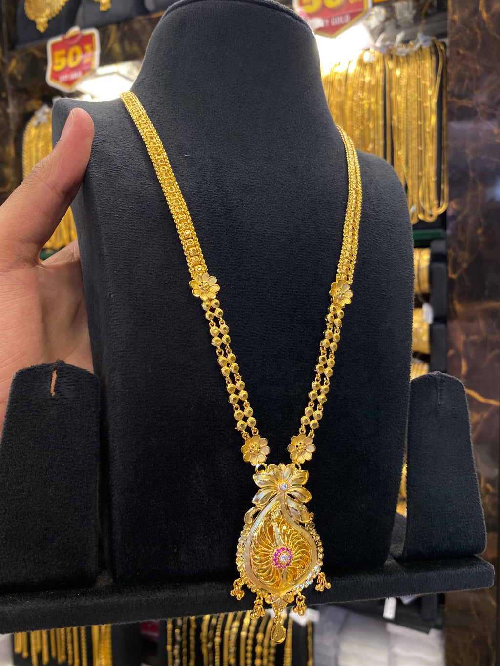 Indian Style Long Set - Gold Plated