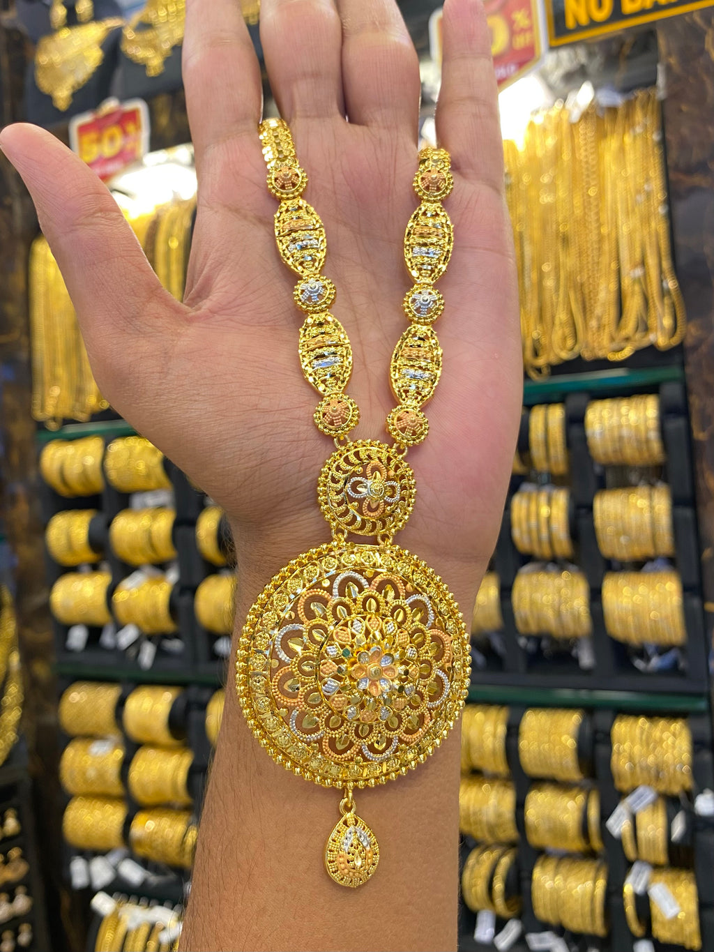 Calcutta Style Long Set Tri Mix - Gold Plated