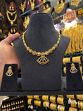 Statement Neck Set Cz Multi Stone - Gold Plated