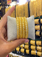 Gold Plated Bangle 4Pcs Full Gold