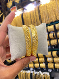 Gold Plated Bangle 2Pcs - Calcutta Style