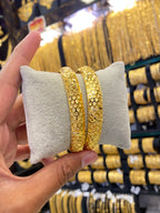 Gold Plated Bangle 2Pcs - Calcutta Style