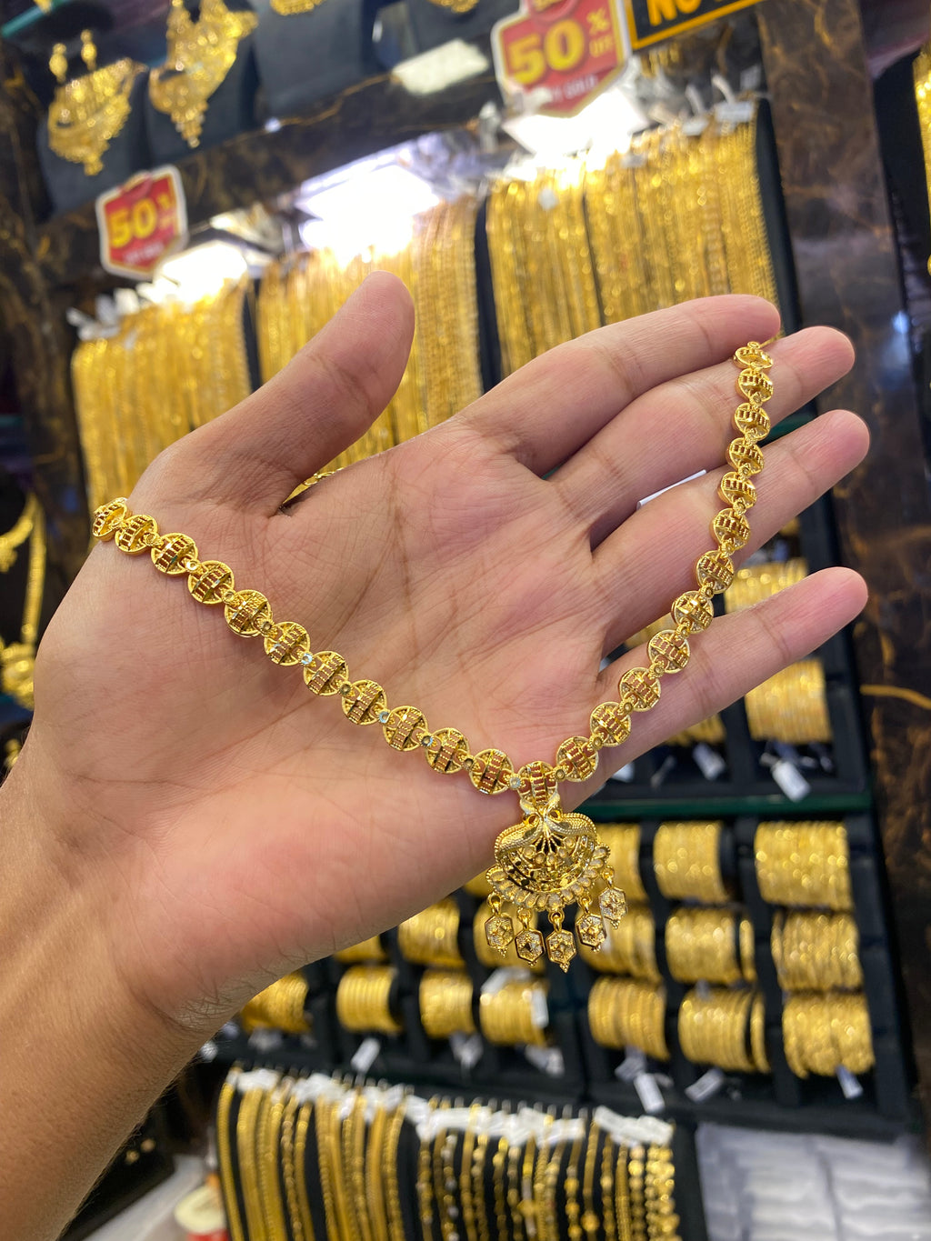 Turkish style neck set - Gold plated