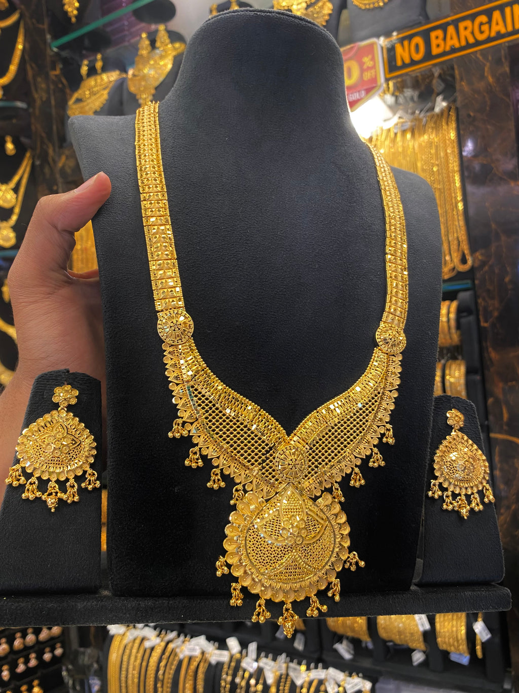Calcutta Style Long Set Full Gold Plated