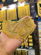 Calcutta Style Choker Heavy Tri Mix - Gold Plated