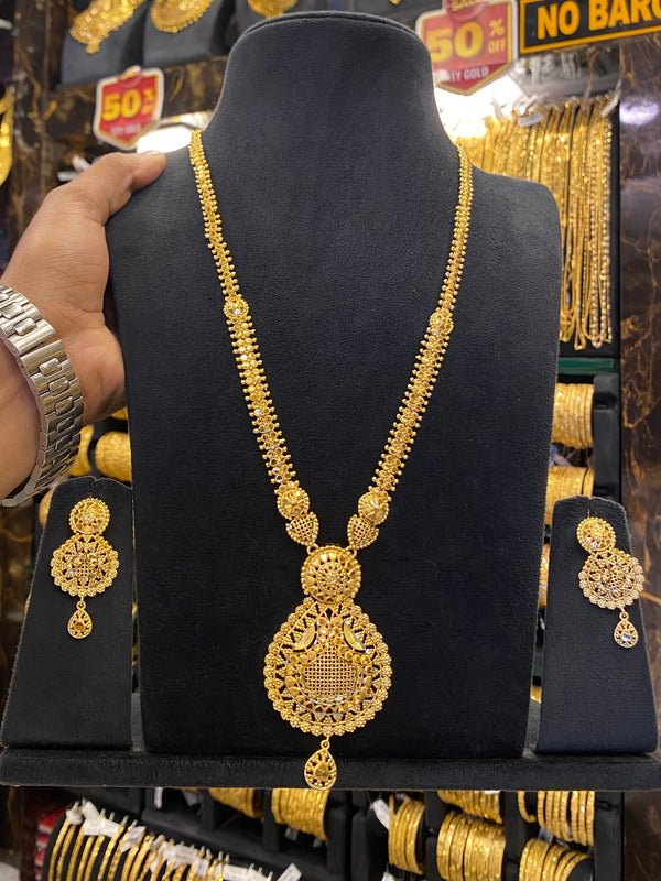 Calcutta Style Gold Plated Long Set