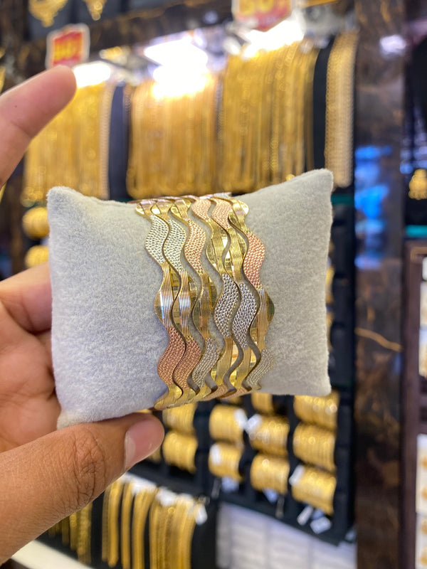Arabic bangle set of 6 - sleek type