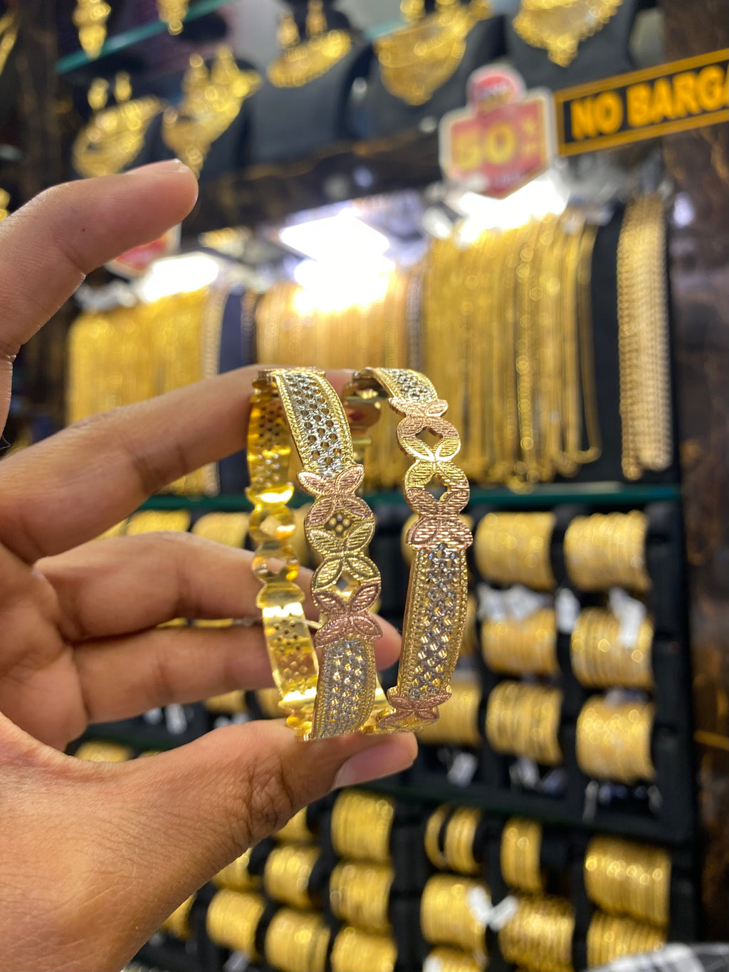 Arabic style bangle - Tri colour