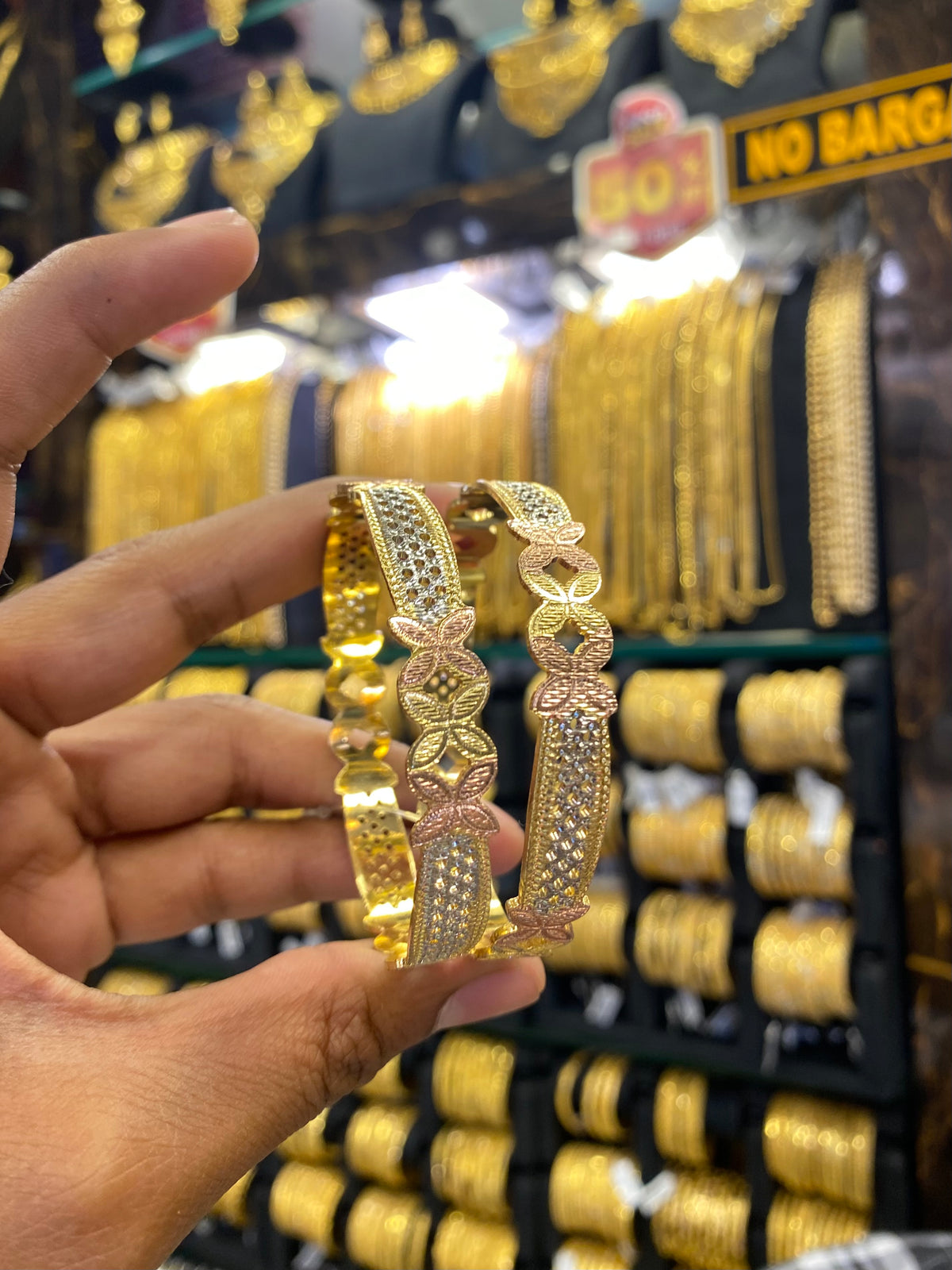 Arabic style bangle - Tri colour